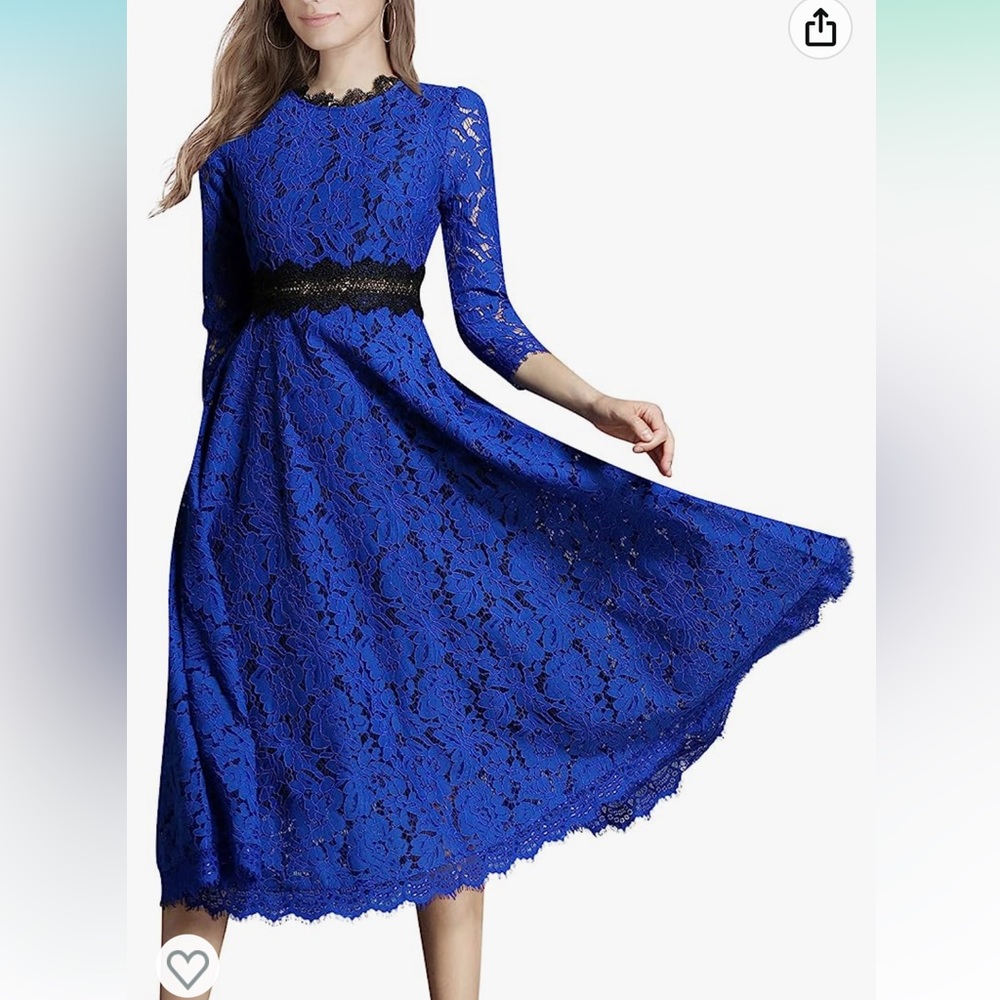 Lace midi dress
